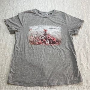 Gaze Women Graphic Wildflowers Short Sleeve Top